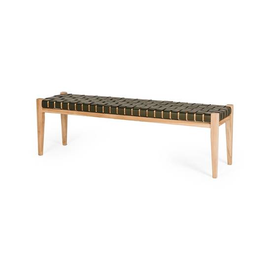 Indo Woven Bench 150 Olive